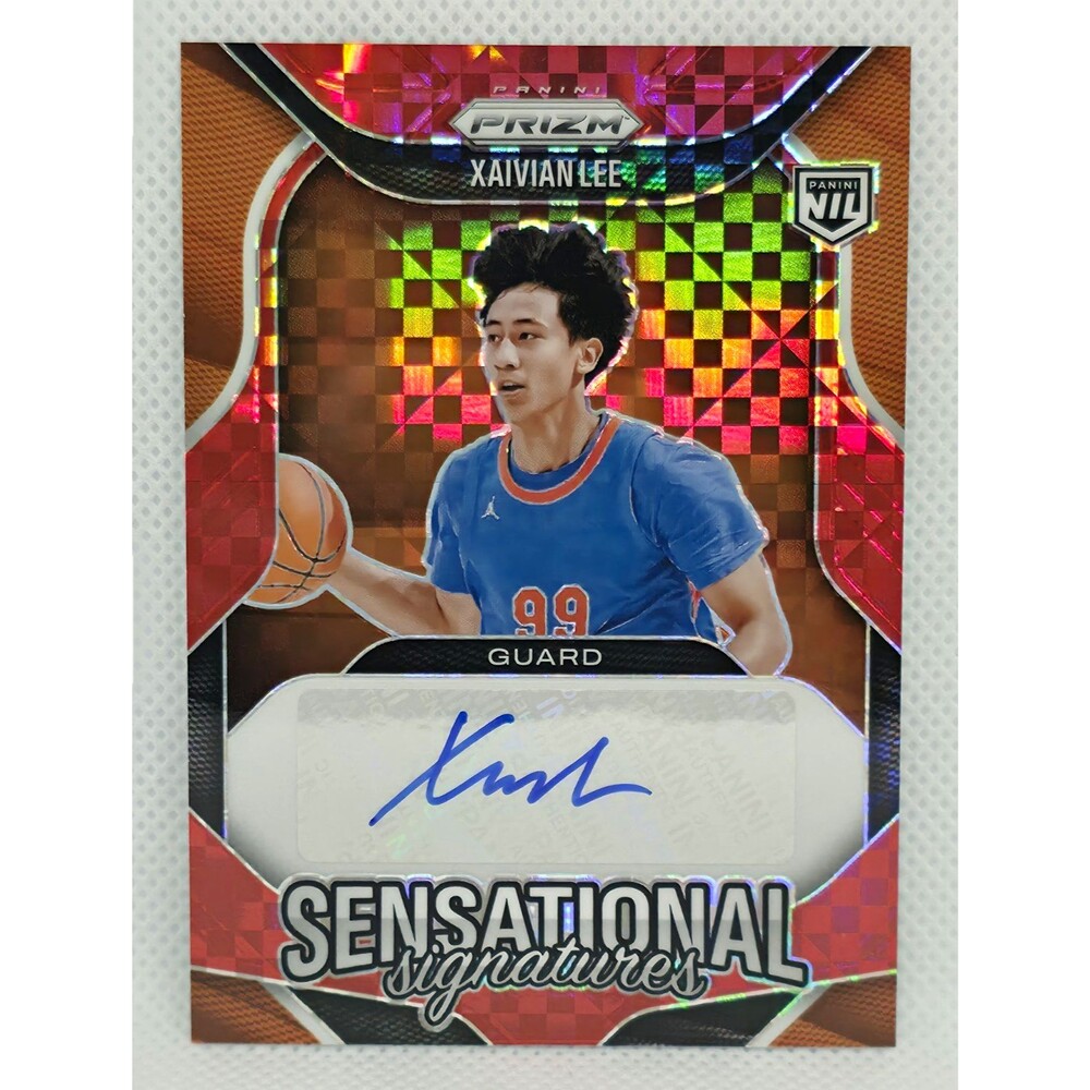 Panini Prizm 2025-26 Xaivian Lee Sensational Signatures Red Power Prizm /75 NIL
